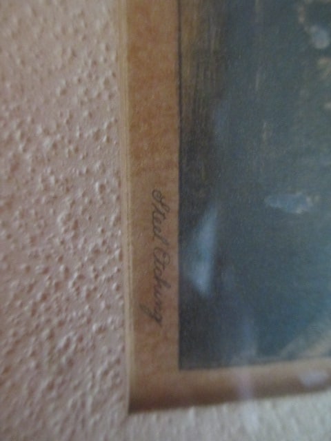 Vintage Framed and Matted Hand Colored "Rose Window of Rheims Cathedral" Steel Etching - 6