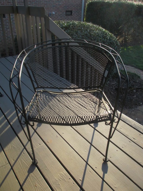 Black Metal Mesh 5 Piece Patio Set - 10