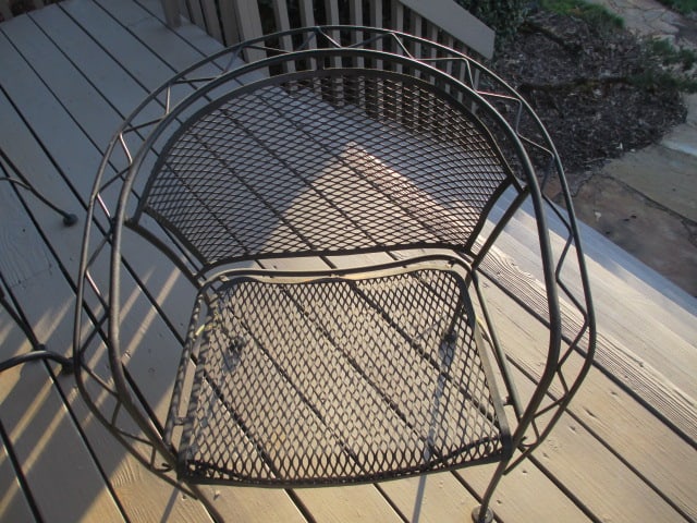 Black Metal Mesh 5 Piece Patio Set - 11