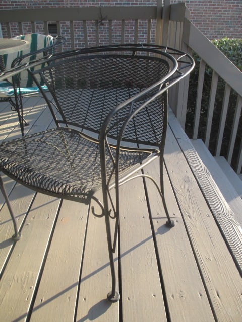 Black Metal Mesh 5 Piece Patio Set - 12