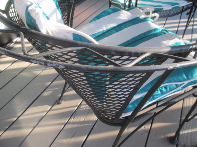 Black Metal Mesh 5 Piece Patio Set - 16