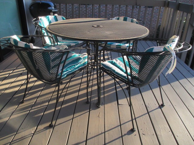 Black Metal Mesh 5 Piece Patio Set (1 of 19)