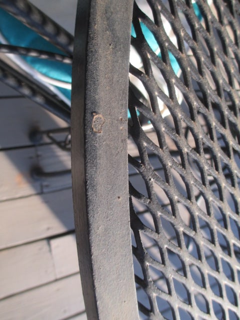 Black Metal Mesh 5 Piece Patio Set - 7