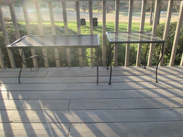 Black Metal Mesh Coffee Table and Side Table: Coffee table 34 1/2" x 16 1/2" x 17 1/2", Side table 20 1/2" x 16 1/2" x 18 1/2, few paint flakes, Local Pickup Only 