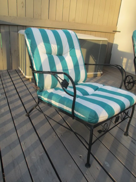 Black Wrought Iron Arm Chair - 2