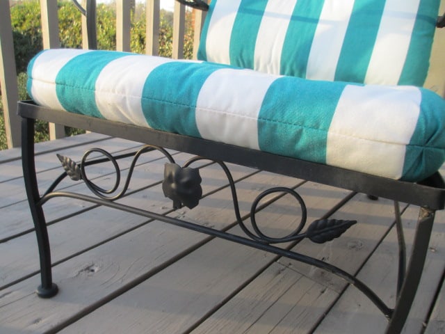 Black Wrought Iron Arm Chair - 5