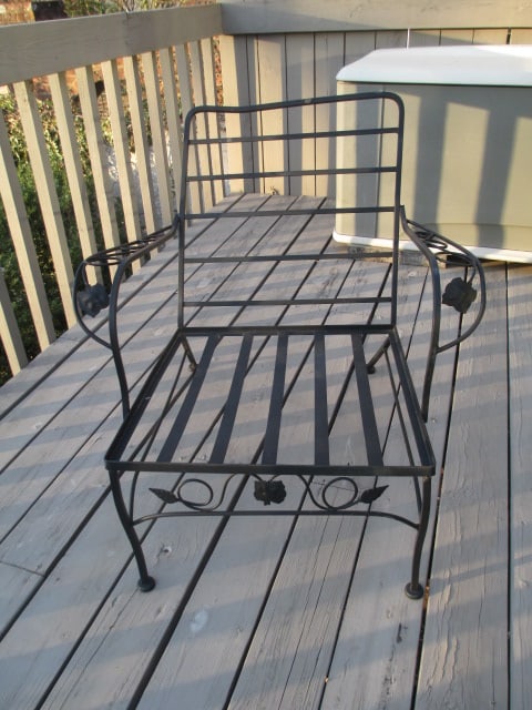 Black Wrought Iron Arm Chair - 6