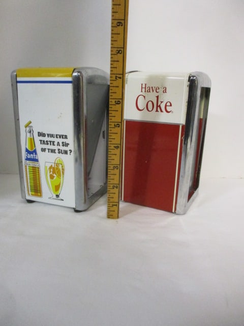 Coca-Cola and Fanta Metal Diner Napkin Dispensers - 9