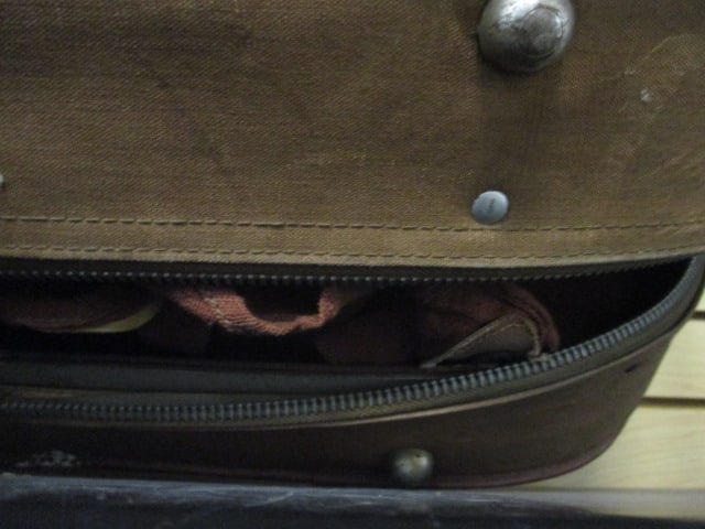 WWII Greenville, SC Native Soldier's Handpainted Pin-Up Girl Garment Bag Suitcase - 12