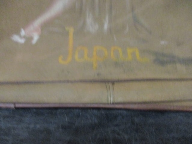 WWII Greenville, SC Native Soldier's Handpainted Pin-Up Girl Garment Bag Suitcase - 4