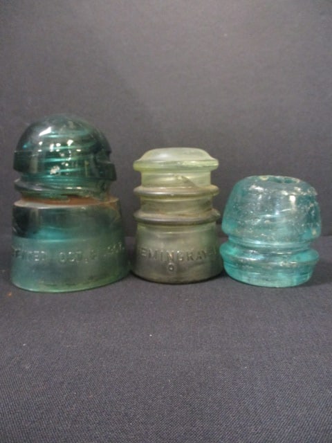 3 Vintage Glass and Plastic Regulators: . 
