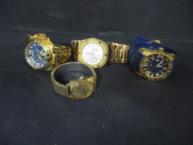 Lot of 4 Men's Watches - Invicta "Reserve", Swiss Legend "Commander', (1 of 12)