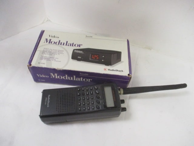Radio Shack Video Modulator in Original Box and Pro-94 Dual Trunking: Walkie-Talkie 