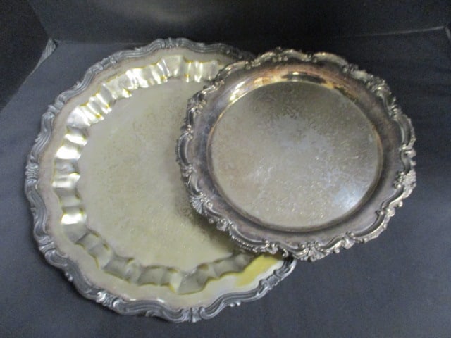 2 Vintage Silverplate Serving Trays (1 of 9)