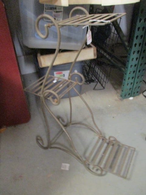 Folding 3 Tier Metal Plant Stand: 9" x 21" x 28", Local Pickup Only 