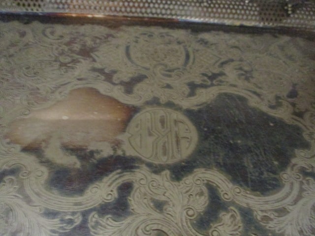 Vintage Arthur Price Victorian Pierced Edge Silverplate Serving Tray - 3