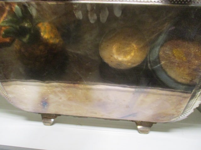 Vintage Arthur Price Victorian Pierced Edge Silverplate Serving Tray - 5