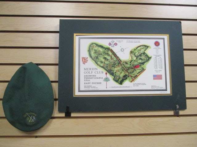 Merion Golf Club (Ardmore, PA) Print with Mat and St. Andrews Golf (Scotland) Hat: 20" x 17" 