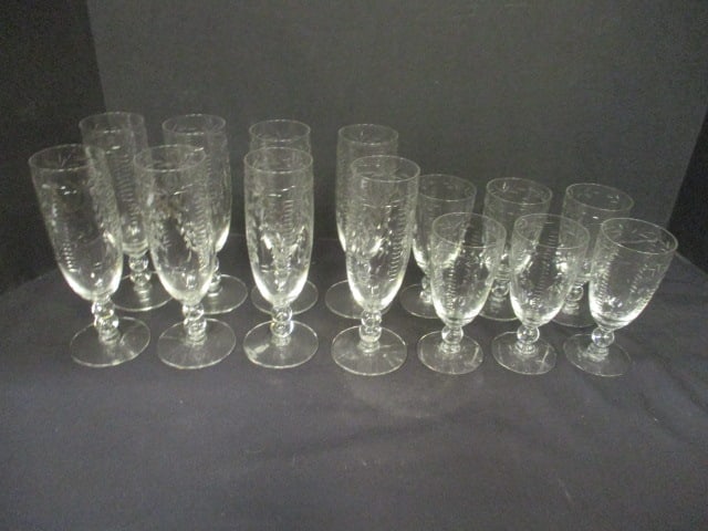 14 Vintage Rogaska "Gallia" Crystal Stem Glasses (1 of 5)