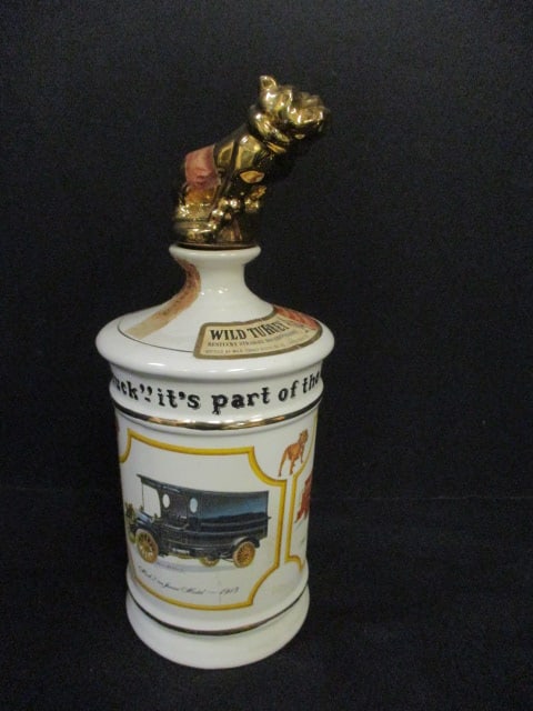 Vintage Wild Turkey "1975 Mack Trucks" Whiskey Decanter: 11" 