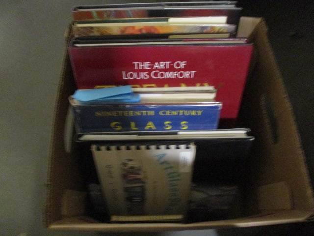 Lot of Tiffany, Handel, Lalique, and 19th Century Glass Books: see pictures and preview for selection 