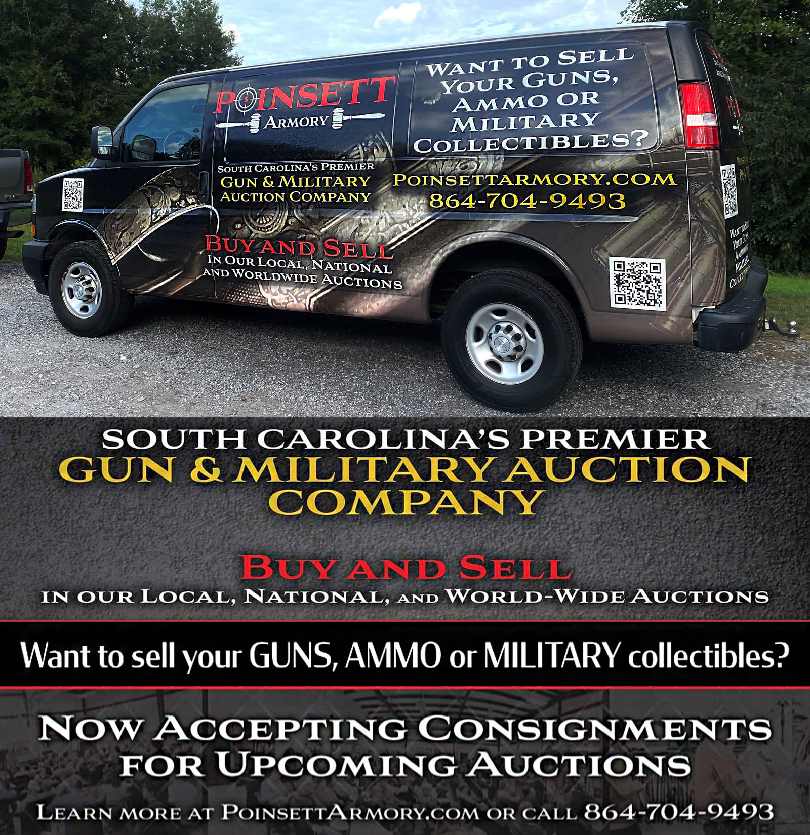 Traveling for Consignments!: Not local? Not a problem. If you are considering selling your collection of firearms or military memorabilia please don't hesitate to reach out. We offer a very fair commission rate for our services