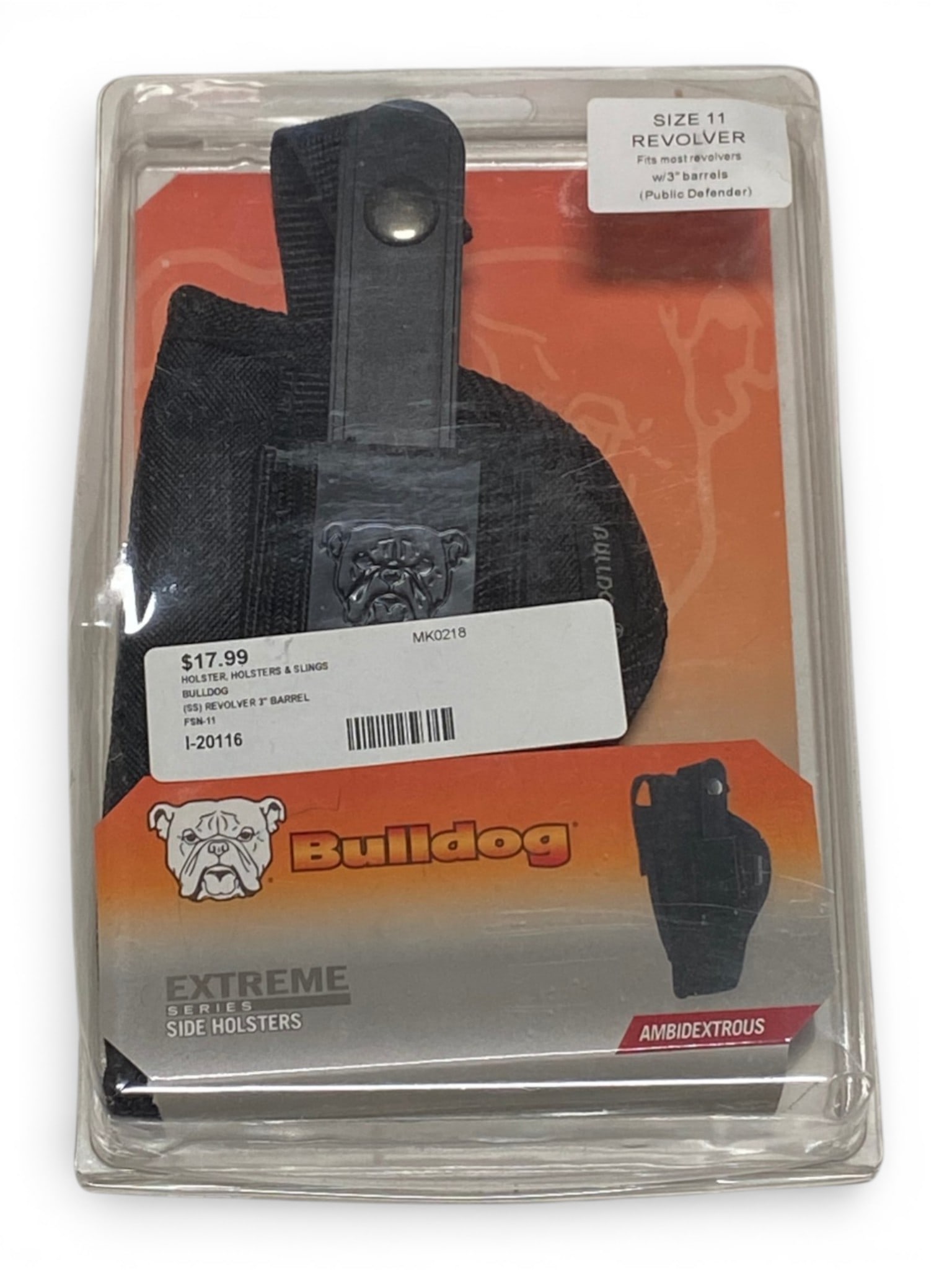 NIB Bulldog 3" Revolver Ambidextrious Holster for Judge OWB: New in Box | See Photos 