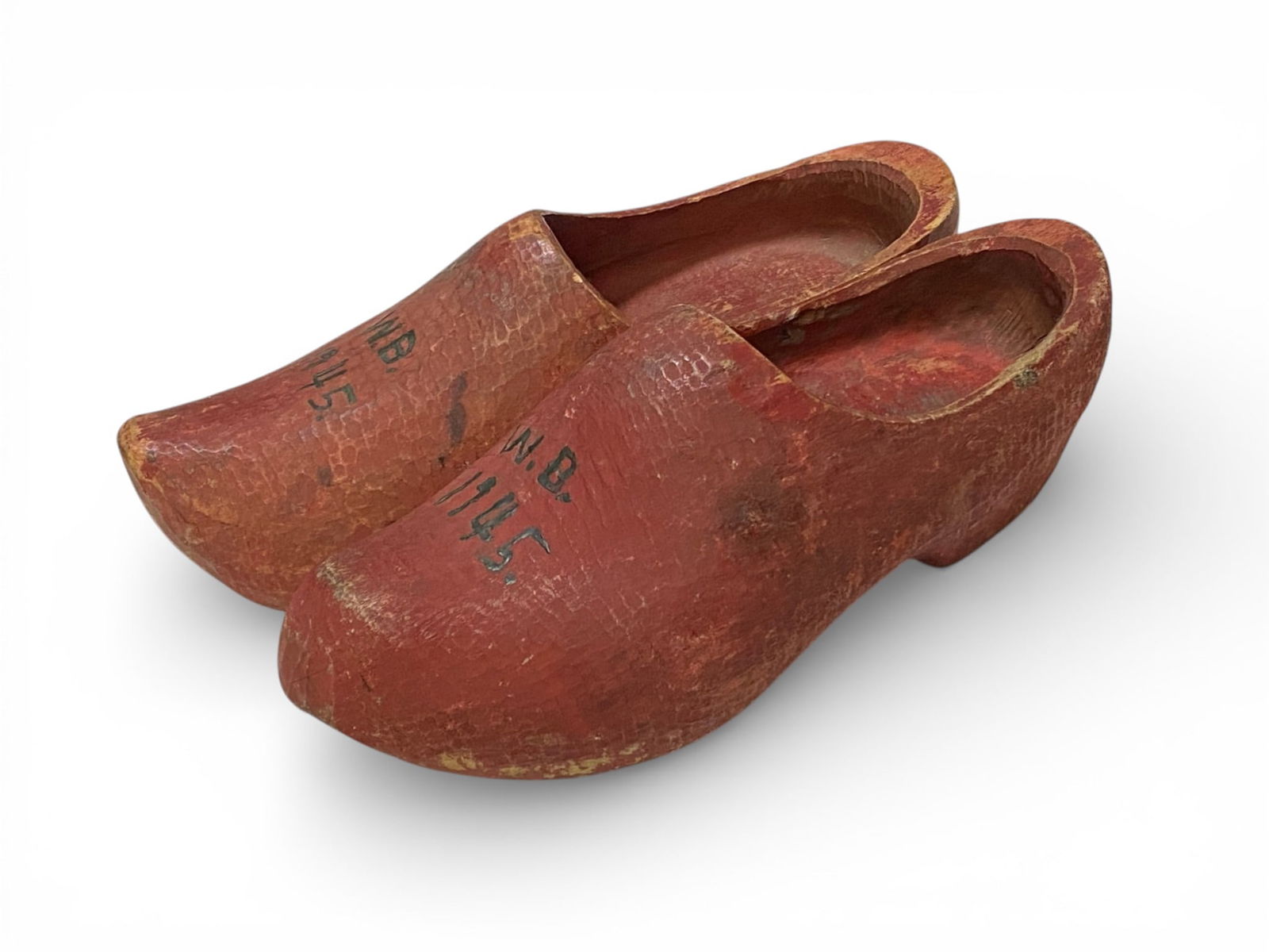 Vintage Dutch Wooden Clogs (Clompen) "WB 1945" - 2