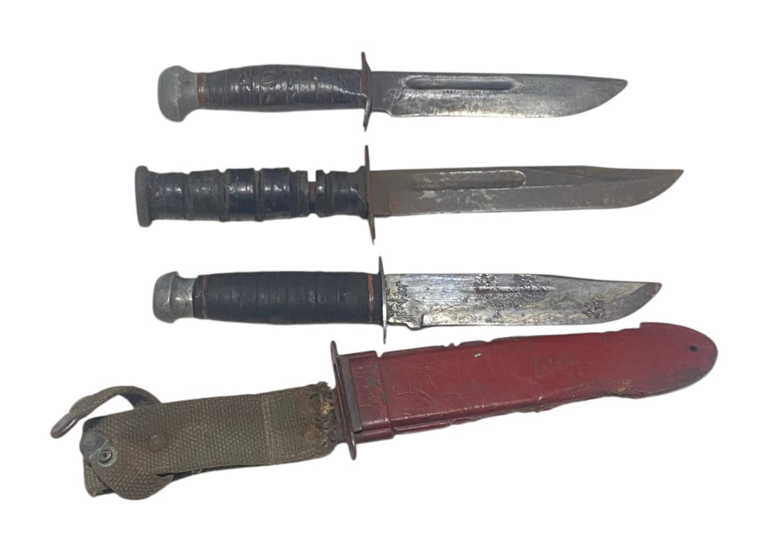 (3) US WWII Fighting Knives - 2