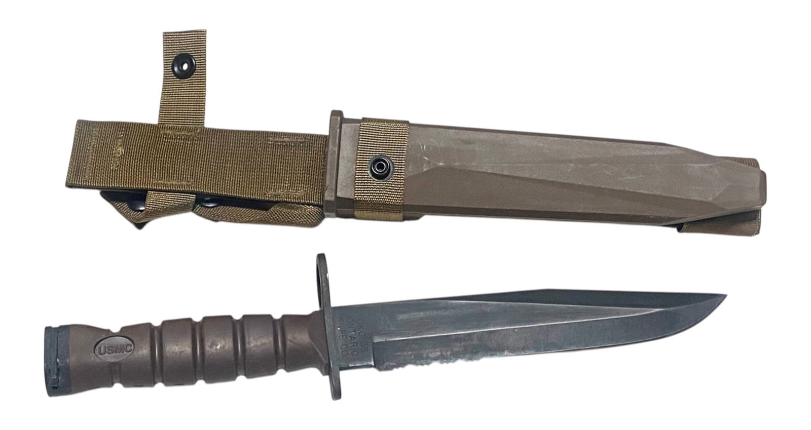 Excellent Combat USMC Ontario Knife Co OKC-3S Multi-Purpose Bayonet with Scabbard (1 of 17)