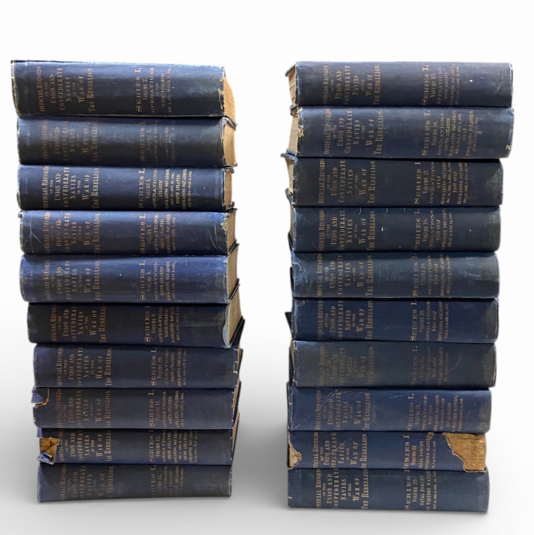 20/31 Volume Set - 1899 1st Ed. Records of the Union & Confederate Navies of War of Rebellion: 1899 1st Ed. Official Records of the Union and Confederate Navies of the War of Rebellion (20 Volumes of 31 Volume Set) - Highly collectible and sought after. Published under the Secretary of the