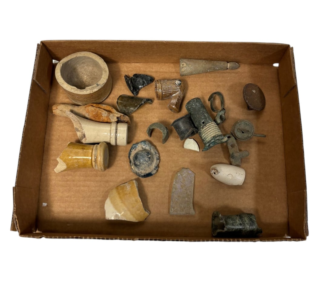 Civil War Era Ground Digs: Pottery, Glass, Pipe Pieces, Sword Scabbard Parts, and more. See Photos. 
