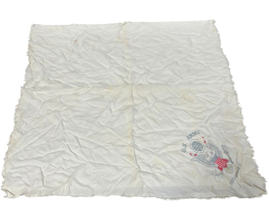 Vintage US Army FT Jackson Pillowcase: 25.5x25.5" | See Photos 