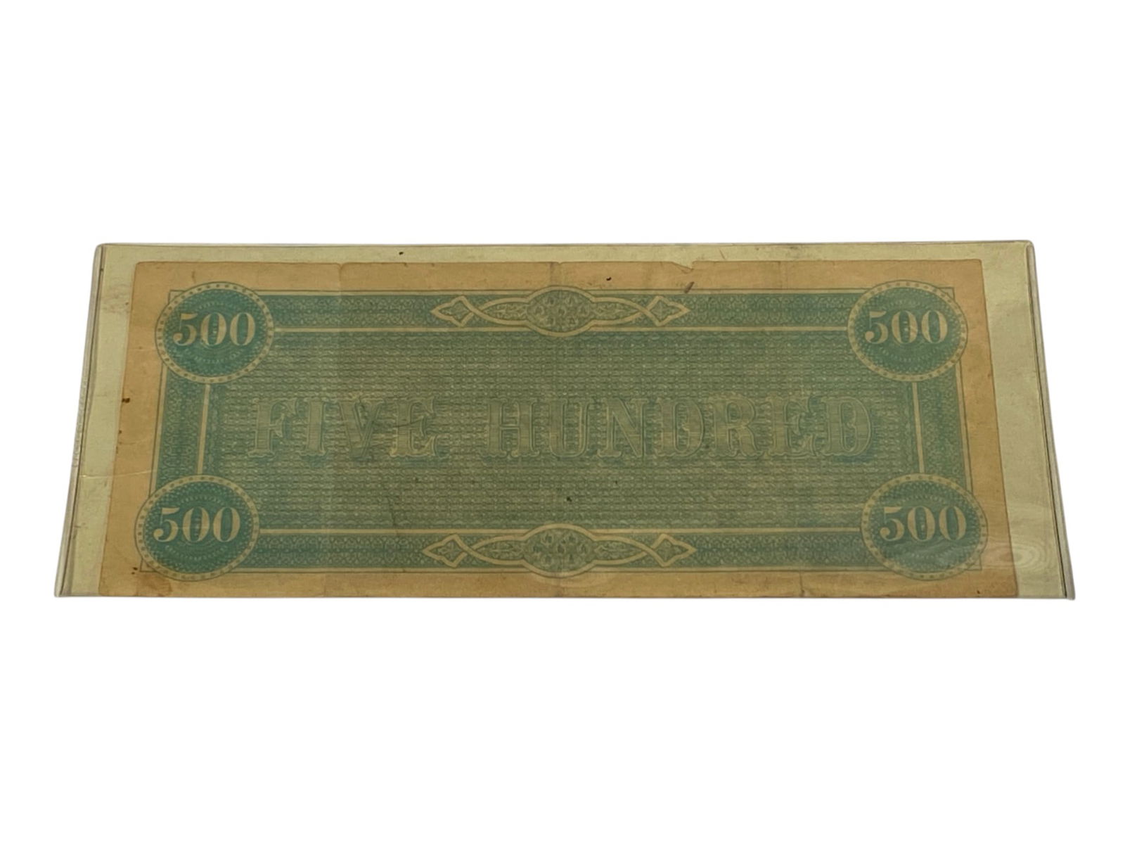RARE & Collectible 1864 $500 Confederate States of America T-64 Bank Note Currency - 2