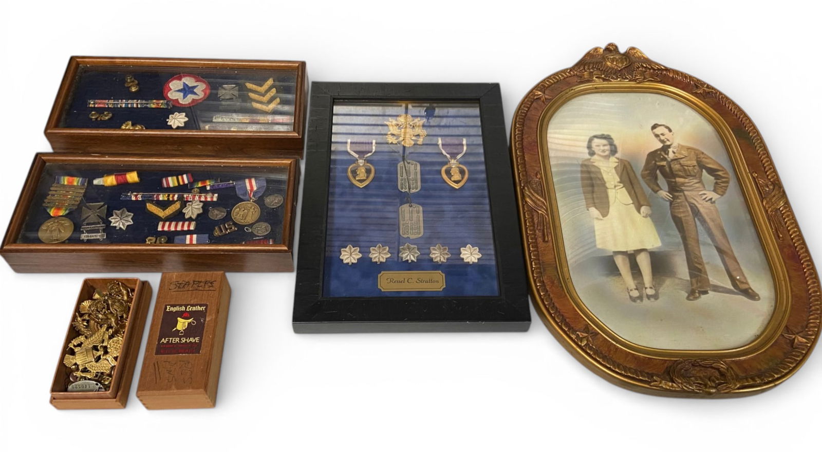 Grouping to COL Reuel Cook Stratton with Purple Heart, and other excellent medals (1 of 20)