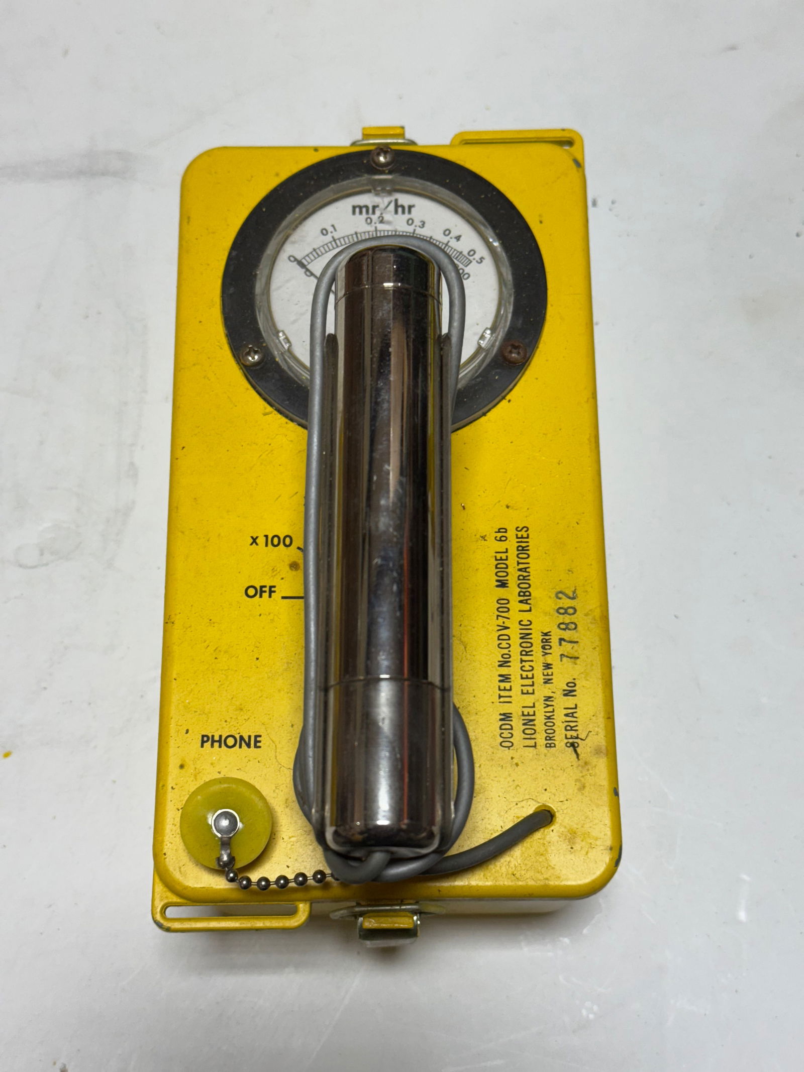 (3) OCDM V-700 Model NO. 6B Radiological Servey Meters and (1) Dosimeter Charger - 7