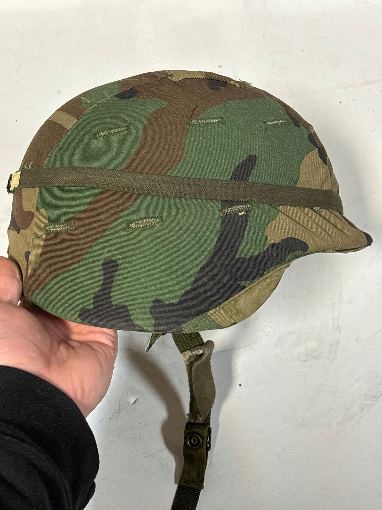 1985 PSAGT Kevlar Helmet with Woodland Camo Cover and Liner - 5