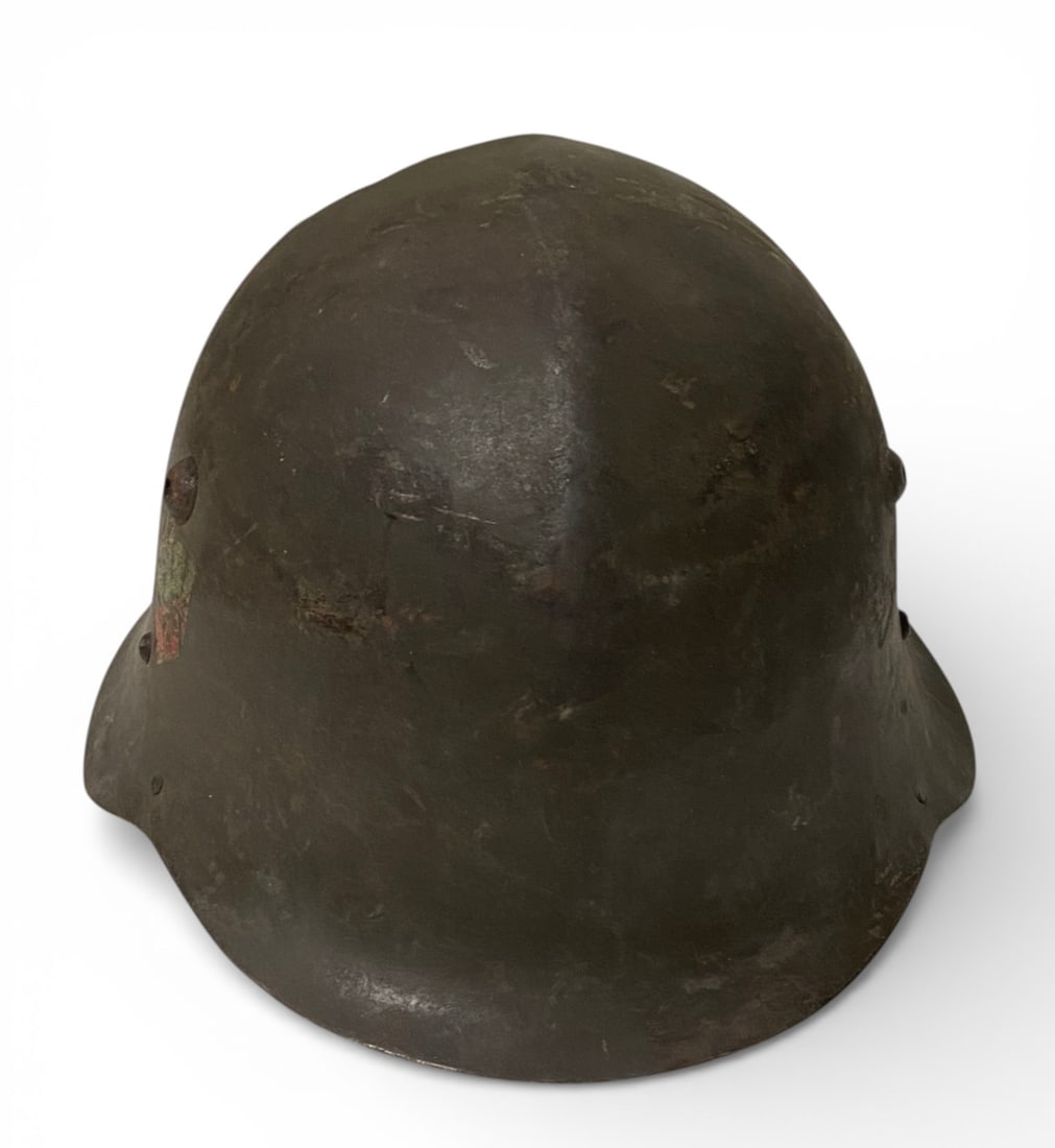 WWII Bulgarian M36C Helmet with Liner, Chinstrap, and Decal: See Photos 