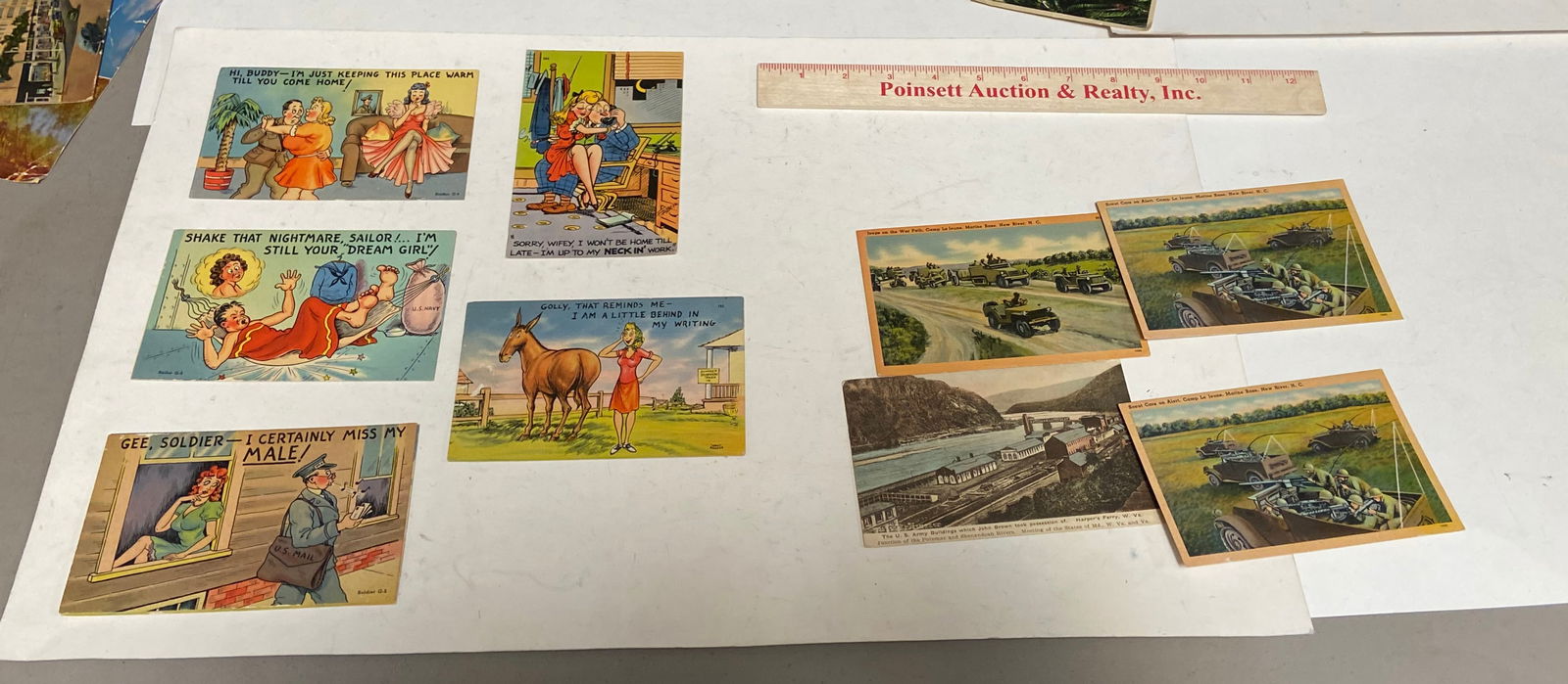 Apprx 30 Postcards From Military Comic to Visiting Places - 5