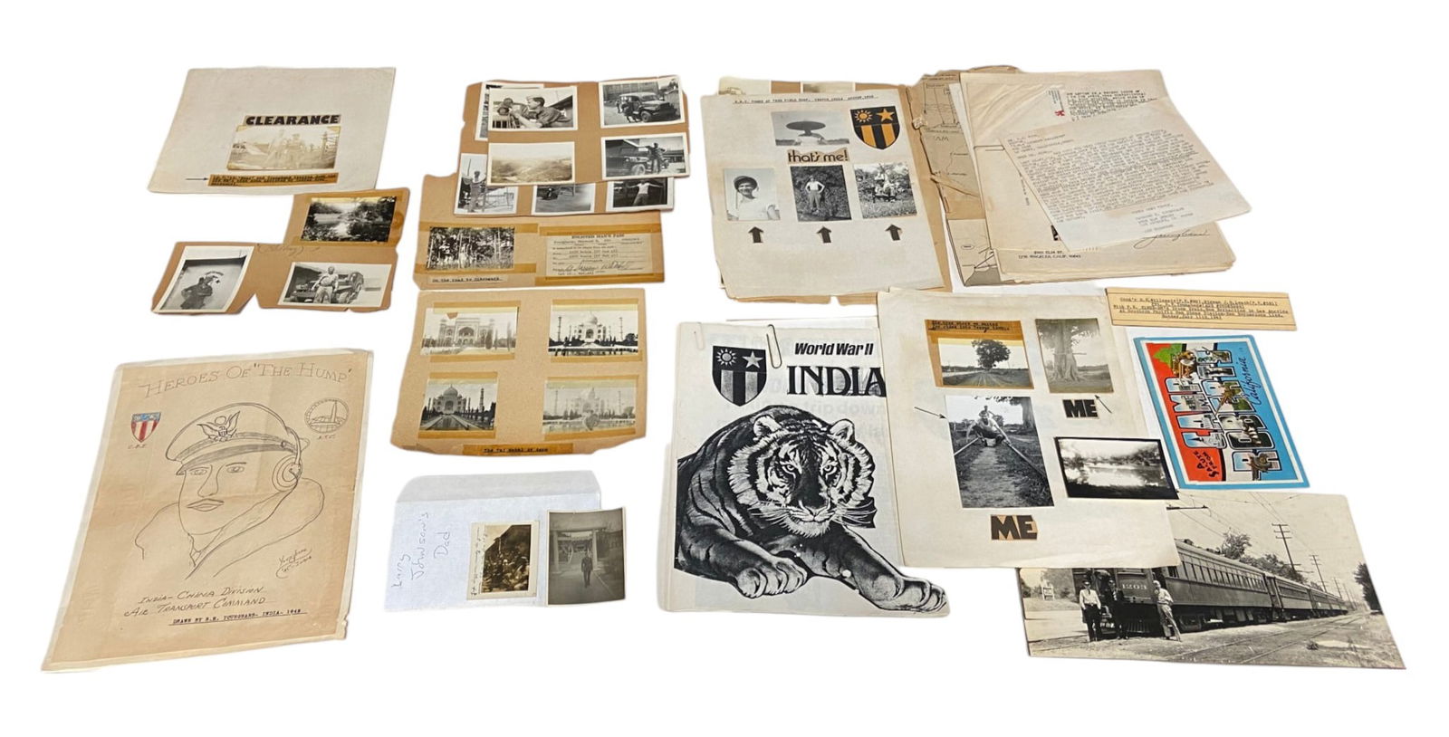 Massive China Burma India Grouping with Interesting Photos, Drawings, and Papers: See Photos
