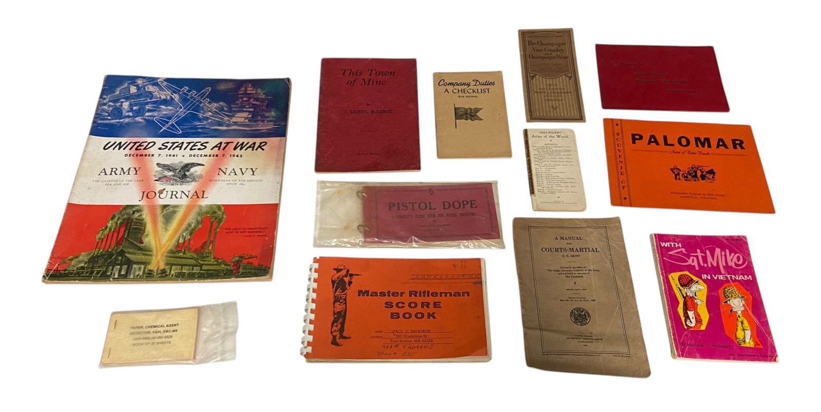 Misc Military Book and Paper Lot: See Photos 