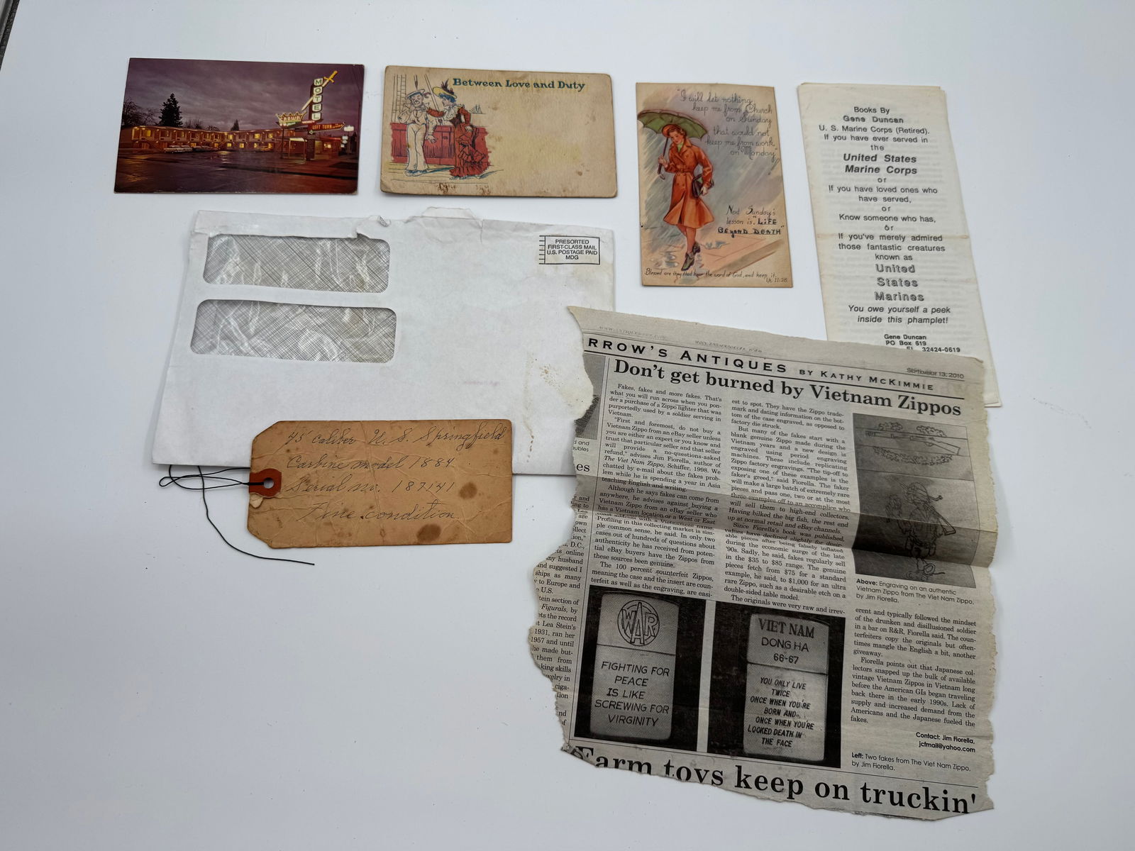 Large Grouping of Letters, Letter Covers, Newspaper Clippings, Post Cards, and More - 10