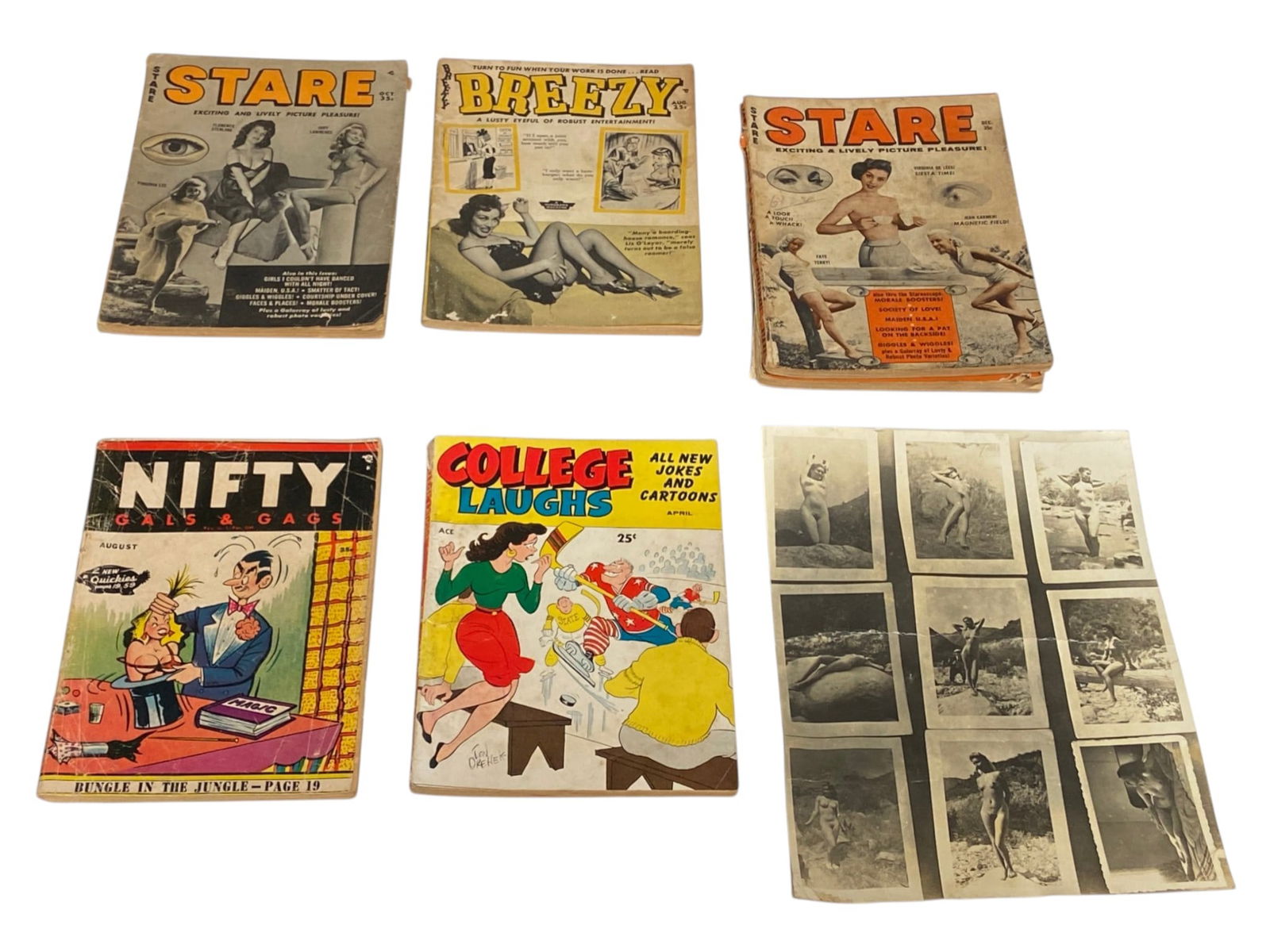 Adult Nudity (6) Magazines and (1) Photoshoot: See Photos 