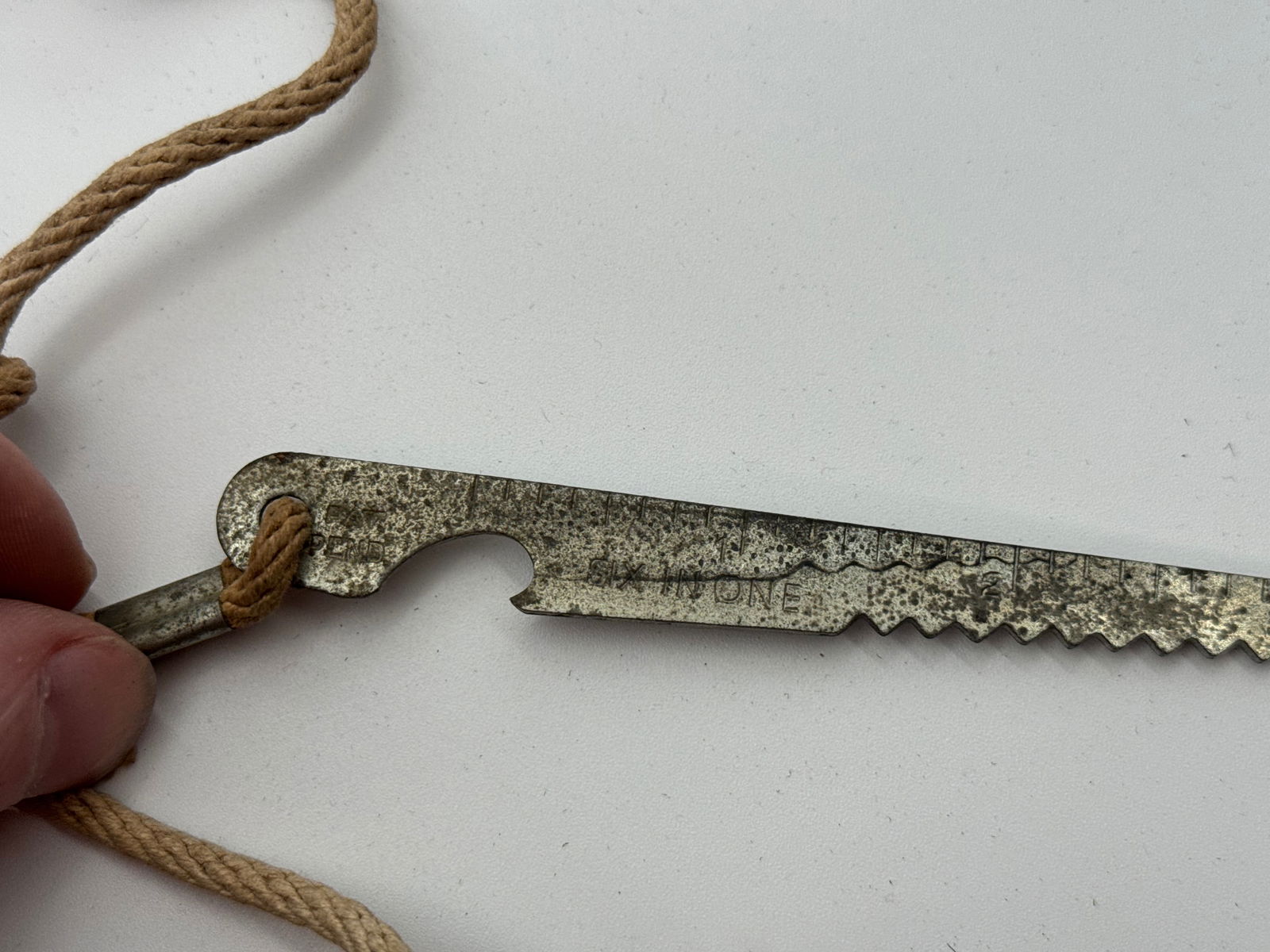 Vintage Hand Saw, Shumate Razor, and Jone-E Lighter with Case - 11