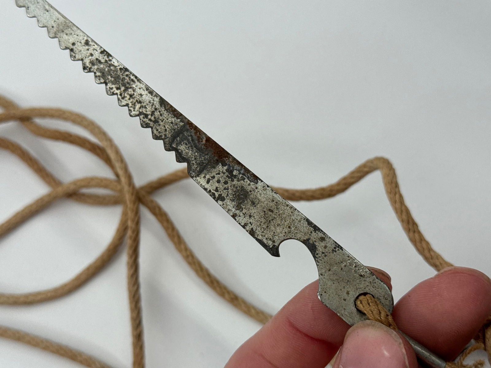 Vintage Hand Saw, Shumate Razor, and Jone-E Lighter with Case - 12