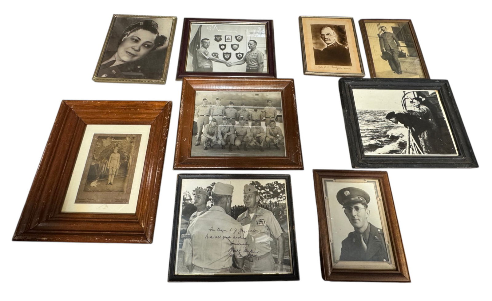 Lot of (9) Framed Soldier Portraits and Photos: See Photos. 