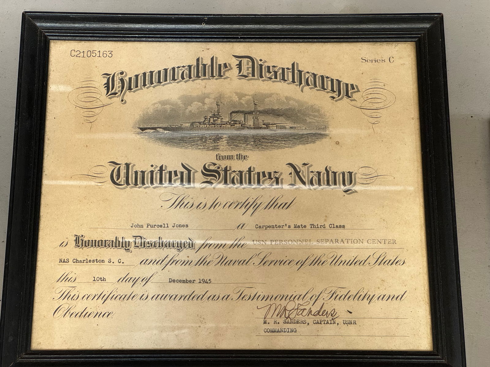 Lot of (4) Framed Awards and Discharge - 6