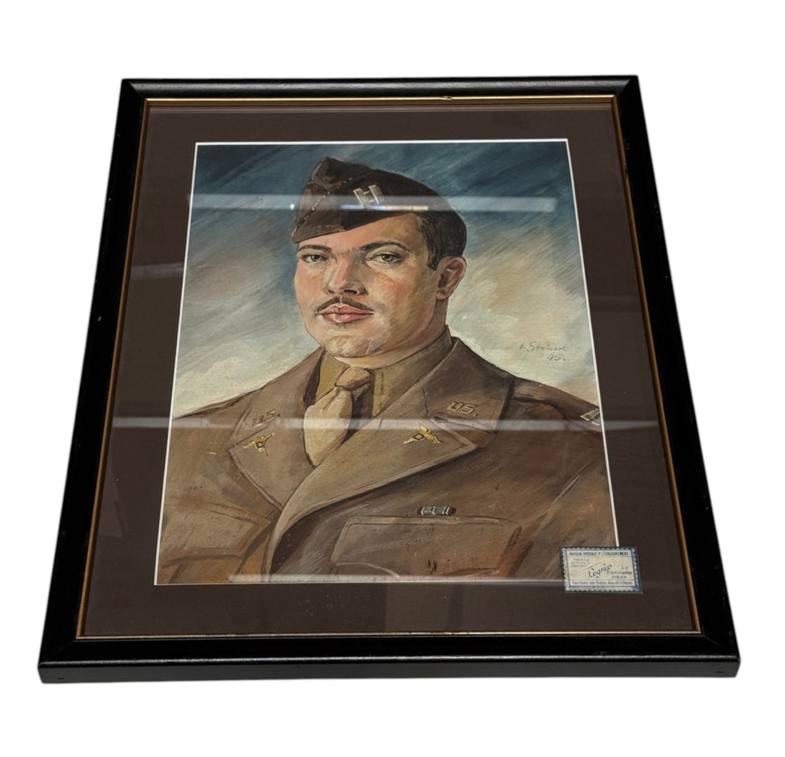 Large Soldier Portrait: 14x17.5". See Photos.