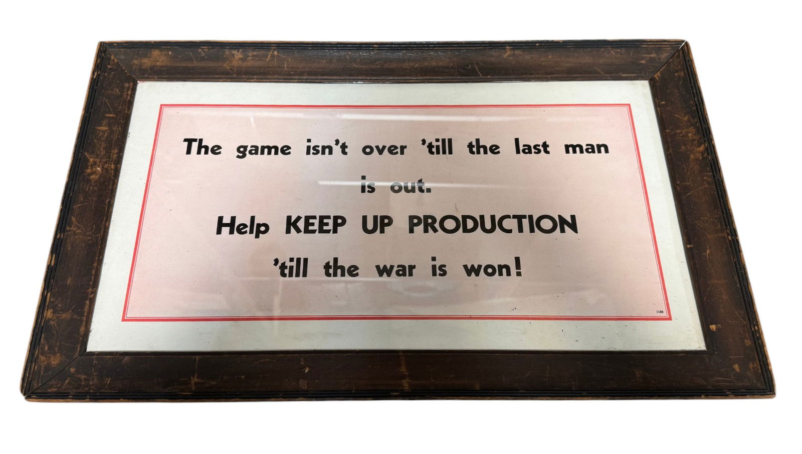 Large Production War Time "Help The Soldiers" Propaganda Poster: 13x21.5". See Photos. 