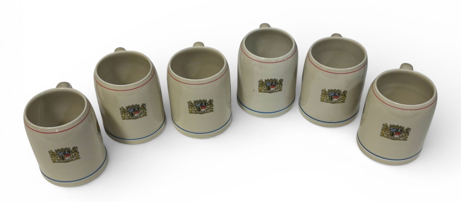 Lot of (6) 94th Constabulary Bayern Glass Coffee Mugs From Occupation Forces - 3